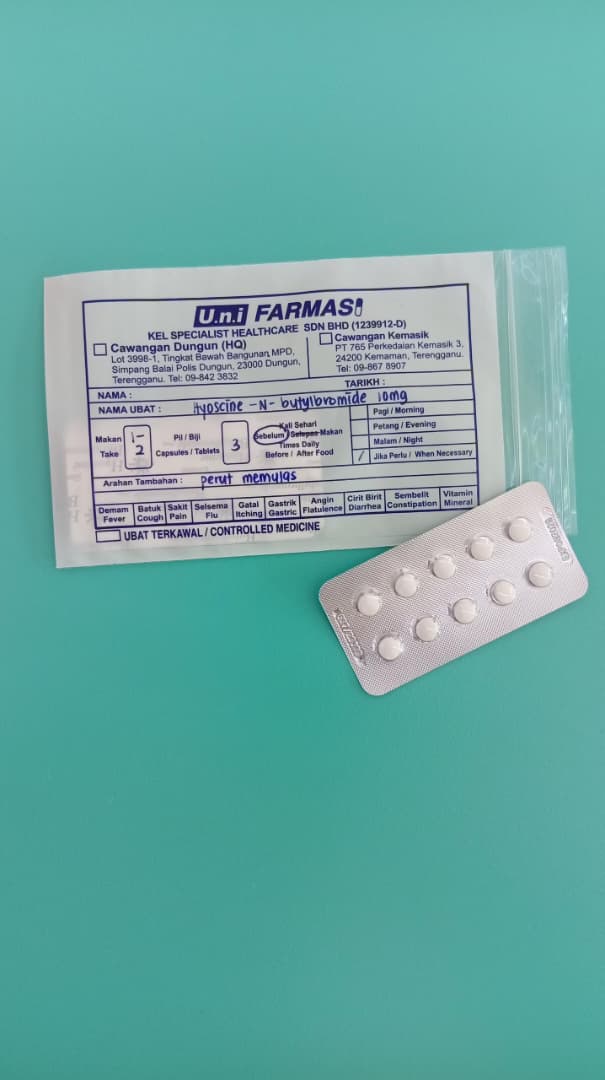 Hyoscine-n-butylbromide 10mg 